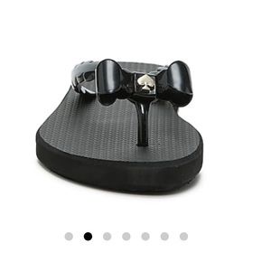 Kate Spade Black Flip Flops